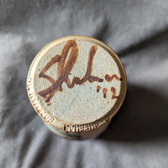 Studio Art Pottery vase coffee mug Old Faithful Fire Hole Pottery Carl Sheehan - Picture 7 of 9